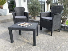 Load image into Gallery viewer, Folia Rattan effect 2 seat bistro set
