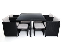 Load image into Gallery viewer, Milano 9 Piece Rattan Cube Dining Set
