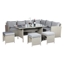 Load image into Gallery viewer, The Knutsford 9 Seat Corner Rattan Dining Set
